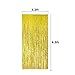 5 Pack 3.28 ft x 6.56 ft Metallic Tinsel Foil Fringe Curtains for Party Photo Backdrop(Gold)