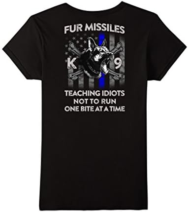 Womens Fur Missile K9 TShirt One Bite At A Time T-shirt Small Black