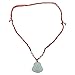 SODIAL(R) Red String Green Faux Jade Buddha Pendant Jewelry Necklace