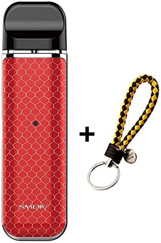 SMOK NOVO AIO All-in-one kit 2ml 450mAh Battery/top Fill/Built-in Vaporizer Includes BTKSY Key fob - No Nicotine - no Smoke Oil (Prism Chrome and Red Cobra)