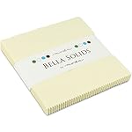 Moda Basics Bella Solids Snow 9900-11 Charm Pack, Set of 42 5-inch (12.7cm) Precut Cotton Fabric Squares