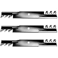 3-Pack Mulching Blades For Hustler Raptor & Raptor Limited 52" Deck - Part # 785436 & 795526