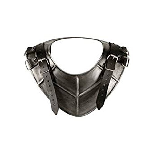 Dark Drake Gorget - Medieval Neck Armor One Size Fit All - Silver Armour