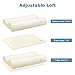 LANGRIA Memory Foam Pillow for Sleeping, Contour Orthopedic Cervical Pillow for Neck Pain, Adjustable Side Sleeper Bed Pillow Support for Back, Stomach, Side Sleepers with Breathable Cover,CertiPUR-US