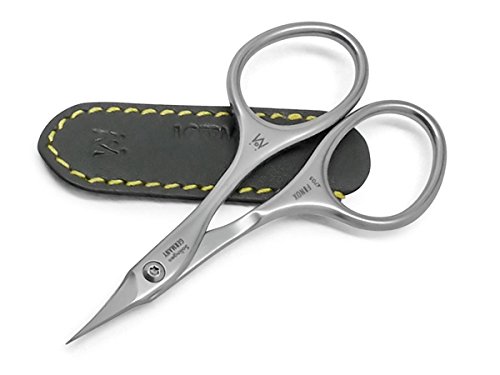 GERMANIKURE Tower Point Cuticle Scissors – FINOX Stainless Steel Professional Manicure Tools in Leather Case – Ethically…