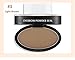 Wisdompark Professional Eyes Makeup Brow Stamp Seal Eyebrow Powder Waterproof Grey Brown Eye Brow Powder with Eyebrow Stencils Brush Tools (light brown)