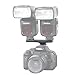 SUPON E-TTL Dual Hot Shoe Flash Speedlite Light Bracket Compatible for Canon Cameras and Other LED Video Light,Microphone,Monitor,Flash Speedlite,Camcorder,Photo Studio