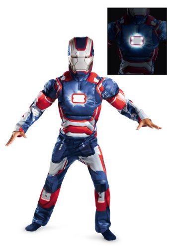 Disguise Marvel Iron Man Movie 3: Iron Patriot Boys Muscle Light Up Costume