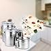 Airtight Canister Set Stainless Steel,4 Piece Food Storage Container with Lids for Tea,Coffee,Snacks, Milk Powder,Sugar,Flour Canisters with Clear Lid Locking Clamp-Spoon Included