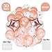 Rose Gold Confetti Balloons Party Decoration Set for Happy Birthday Baby|Bridal Shower Sweet Wedding Pink Bachelorette Engagement Latex Star Foil Pack 18-12 inch