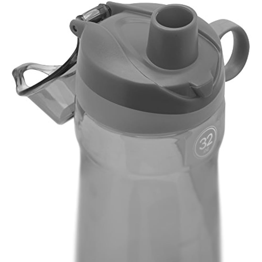 Pogo Sports Water Bottles BPAFree Plastic With Chug Lid, 32 Oz