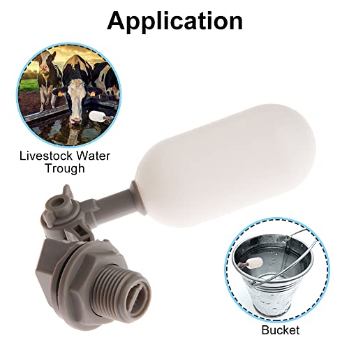 1/2" Float Ball Valve Automatic Fill Feed Humidifier Tank Pond Shut Off with Adjustable Arm for