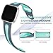 Maledan Bands for Fitbit Versa Women Men, Replacement Accessory Breathable Sport Strap with Ventilation Holes for Fitbit Versa Smartwatch, Small, Grey Teal
