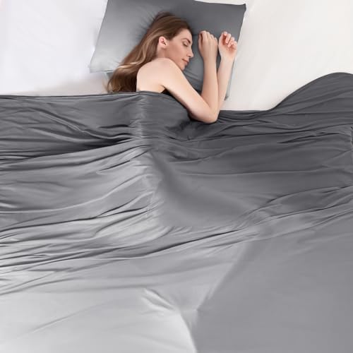 Elegear Cooling Blanket, Arc-Chill 3.0 Japanese Q-Max 0.5 Absorbent Body Heat Absorbent Lightweight Summer Blanket for Bed, Sofa, Gradient Grey 200 x 220 cm
