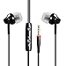 Maxonor Earbuds Premium In-Ear 1.2Meter TPE Wired Earphones with Microphone and Remote Control (Black)