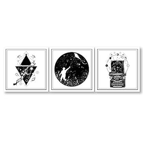 3 Piece Canvas Wall Art-The Magic of Minimalism-Canvas Prints Home Artwork Decoration for Living Room,Bedroom - 12"x12"x3 Panels