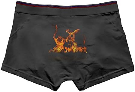 Unhuangs Fire Men's Low Waists And High Waists, Shorts, Tights, And Short Fiber Underwear M Black