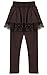 Arshiner Little Girls Winter Warm Leggings Pants with Tutu Lace Skirt, Coffee,  Japan size 130, US size 10