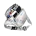 RedOrbis Plus Size Fanny Pack for Women with Extender - Holographic Fanny Pack for Sport Outdoor Travel Hiking - Extra strap Adjustable Belt - 3 Pockets Water-Resistant (silver holographic)