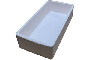 OTOOLWORLD 99.3% Alumina Crucible Al2O3 Aluminum Oxide Crucible Assay Crucible for Lab Laboratory (200x100x50MM)