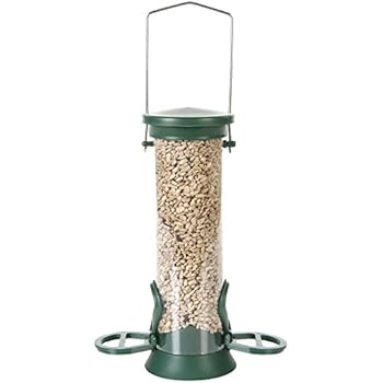 Amazon Com Cj Challenger Plastic Seed Feeder Green 4 Port Medium