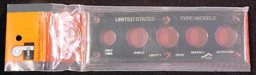 Capital Plastics 2x6 Holder - UNITED STATES TYPE NICKELS - in Black 412B