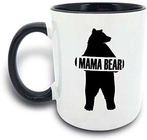 Funny Mug - Mama Bear - 11 OZ Coffee Mugs - Gift for Best Dad Mom Husband Wife Uncle Aunt Grandpa Grandma Ever Ceramic Mug White Black