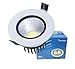 LemonBest Dimmable LED Ceiling Light Downlight Spotlight 5W Recessed Lighting Fixture (Cool White)