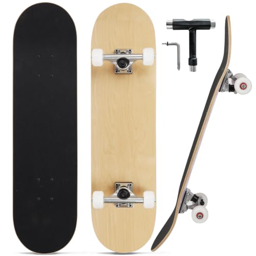 Skateboards for Beginners Adults Teens Youths Kids Boys Girls 31"x8" Standard Complete