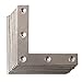 Alise L Flat Brackets,Corner Bracket Corner Brace Mending Plate Repair 80mm x 80mm Stainless Steel Flat Braces for Wood Tables, Chairs, Sofas, Beds, Cabinets, Doors and Windows,Brushed,Pack of 10