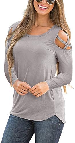 Walant Women's Floral Printed Long Sleeve Criss Cross V-Neck Casual Tops T-Shirt