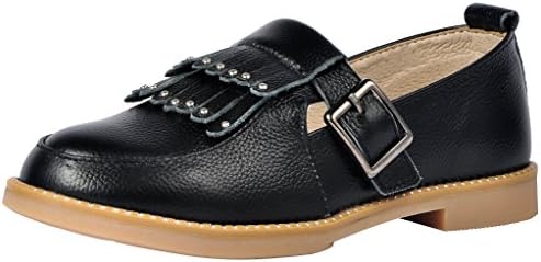 SKOEX Girl's Mary Jane School Uniform Dress Flat Shoes (Toddler/Little Kid)