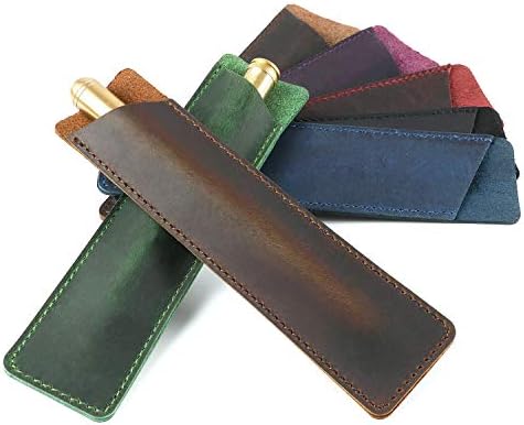 Handmade Leather Pen Case Holder for Fountain and Ballpoint Pens