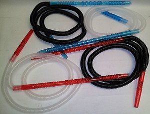 HOOKAH HYGIENIC NUHOSE (BLACK & CLEAR) X 2