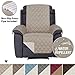 H.VERSAILTEX Reversible Quilted Recliner Covers Recliner Chair Cover Water Resistant Furniture Protector Washable Couch Cover with Elastic Straps for Kids, Pets (Oversized Recliner, Khaki/Beige)