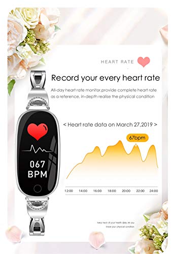 Fine Fitness Tracker,Smart Watch Activity Tracker Health Bracelet Waterproof Wristband with Heart Rate Blood Pressure Pedometer Sleep Monitor Calorie Step Counter for Men Women Kids (Silver)