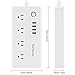 Power Strip Alexa, Tonbux Wifi Smart Surge Protector with 4 USB Charging Ports and 4 Smart AC Plugs for Multi Outlets Power Socket Extension Cord, Voice Controlled by Amazon Alexa Echo, White