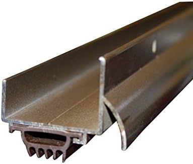 1-3/4" X 36" Brown Aluminum And Vinyl Door Bottom Weatherstrip With Drip Cap