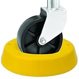 BUNKERWALL Trailer Tongue Jack Wheel Dock for Travel Trailer Jack Caster - High Visibility Yellow