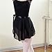 Wuchieal Lady's Sheer Wrap Skirt Ballet Skirt Ballet Dance Dancewear (Black, One Size)
