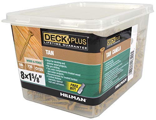 HILLMAN FASTENERS 48412 Deck Screws, Tan, 735 Piece