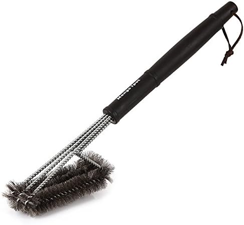 Mango Spot Grill Brush with 3 Super Thick Brushes,long Handle and Stainless Steel Bristles ,Wire Cleaner Accessory for Charcoal, Weber, Gas, Electric, Porcelain, Infrared Barbecue