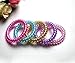 10 Pcs Spiral Traceless Elastic Hair Coils, Colorful Waterproof No Crease Phone Cord Hair Ties for Women Girls (Color A)