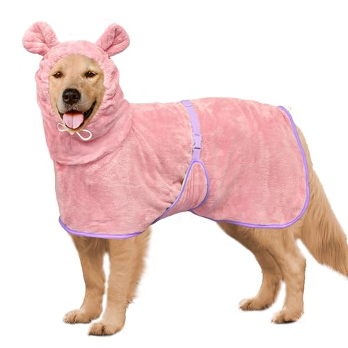 HhiMyOct Hooded Dog Bathrobe