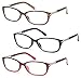 GAMMA RAY Womens 3 Pairs Readers Quality Spring Hinge Reading Glasses - 1.50x