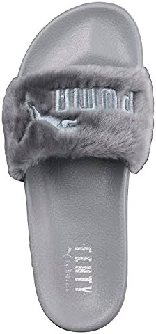 Puma X Rihanna Fenty Leadcat Fur Slide Women's Sandals Grey (UK 6 / EU 39 / US 8,5)
