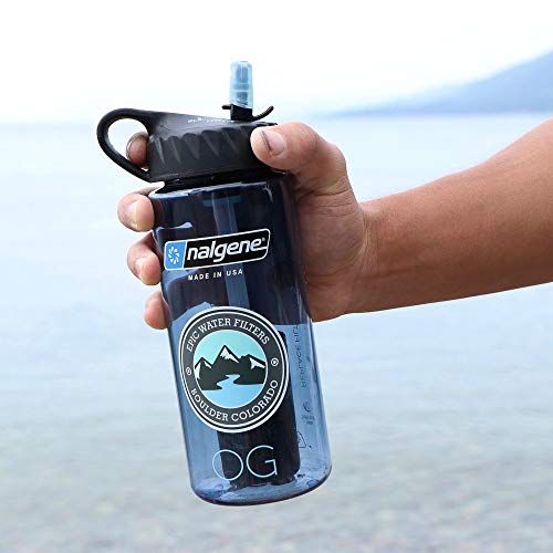 Epic Nalgene OG Water Bottle with Filter. USA Made Bottle and Filter