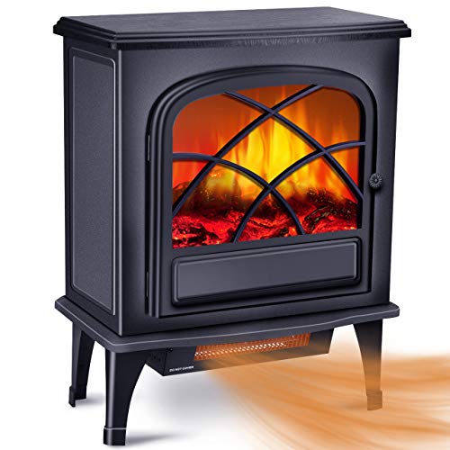 Infrared Fireplace Heater Electric Space Heater for Large Room w