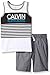 Calvin Klein Little Boys' 2 Piece Set- Graphic Tank Top and Drawstring Short, Gray, 3Ttoddler