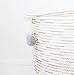 Laundry and Storage Cotton Rope Basket for Laundry, Toys, Baby Boys or Girls Room | Woven Bins with Pom Poms| Use as Hamper, Toy and Storage Basket